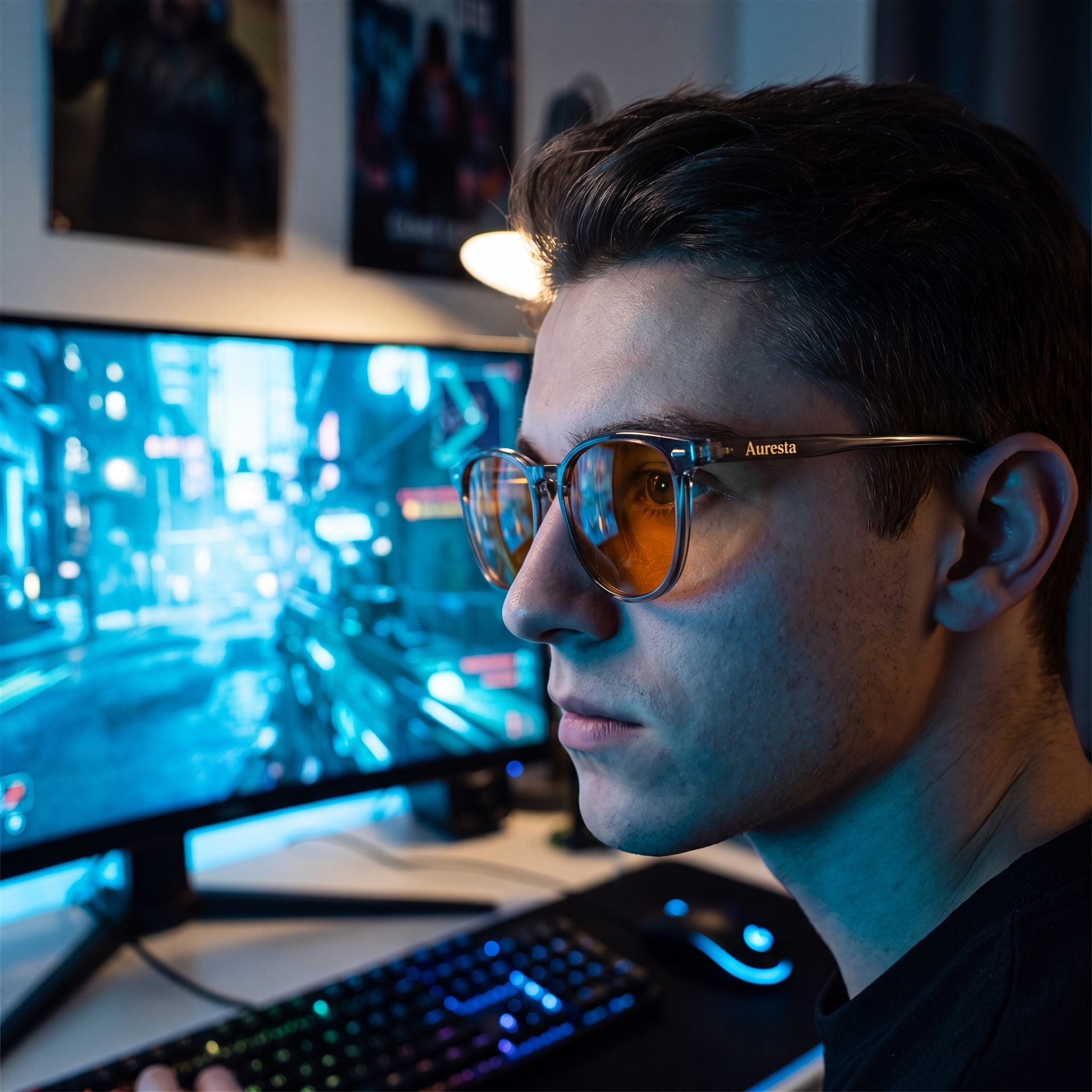 Auresta amber-lens blue light glasses